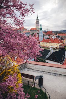 Een van de mooiste uitkijkpunten op het kasteel ©Pavel Kasak, South Bohemia Tourism Cesky Krumlov in Zuid-Bohemen