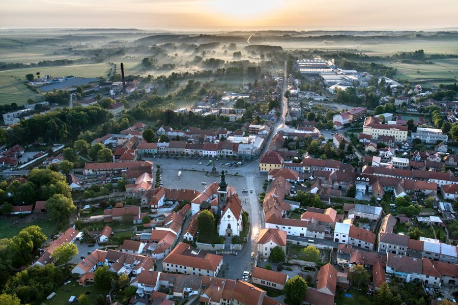 Slaný stad in Centraal-Bohemen