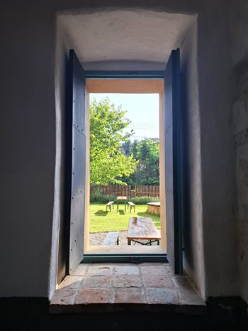 Uitkijk op het terras in Lobec