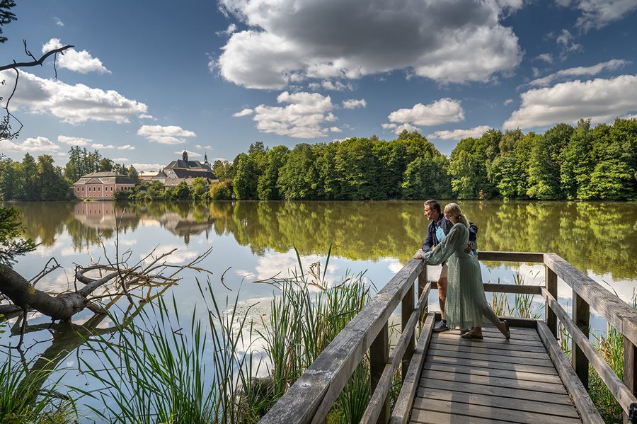 Uitzicht op het klooster van Žďár nad Sázavou ©Vysocina Region Žďár nad Sázavou in Vysocina UNESCO erfgoed