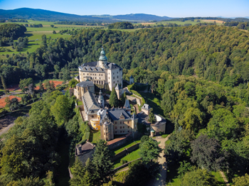 Kasteel Frydlant in Noord-Bohemen in reigo Liberec