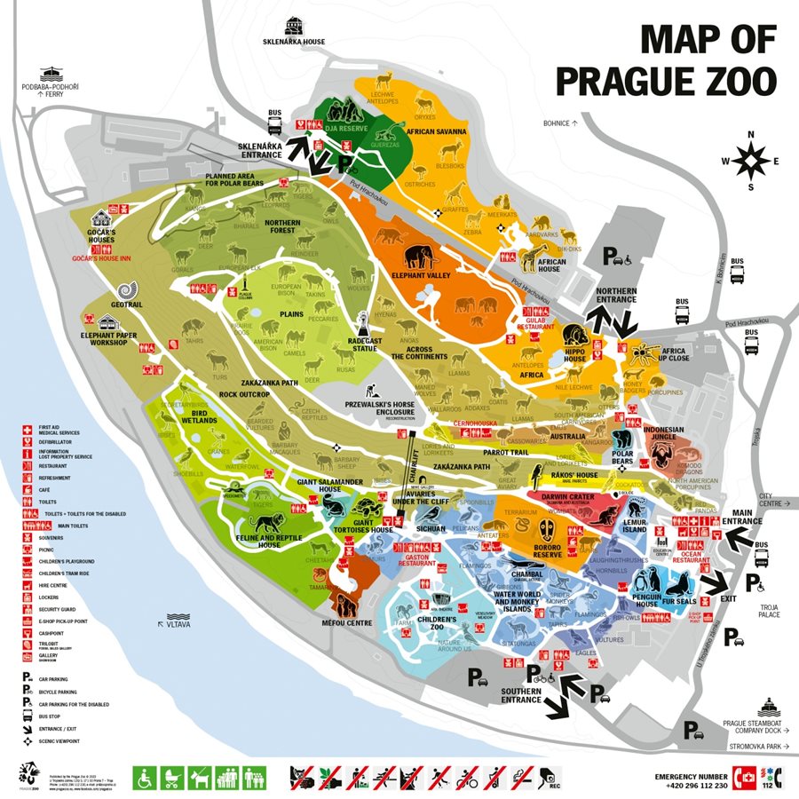 Prague Zoo kaart