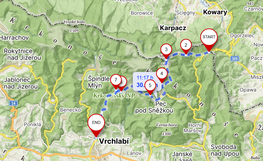 Route bierroute Reuzengebergte