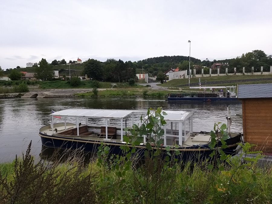 Het veerpontje bij Troja in Praag Veerpont van Praag