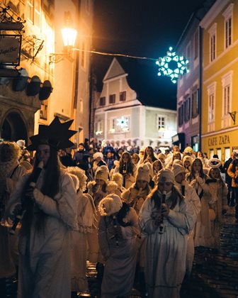 Kerst advent Krumlov tsjechie