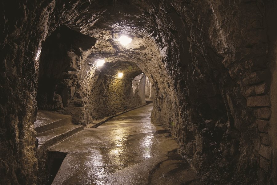 De ondergrondse tunnels van de stad Jihlava