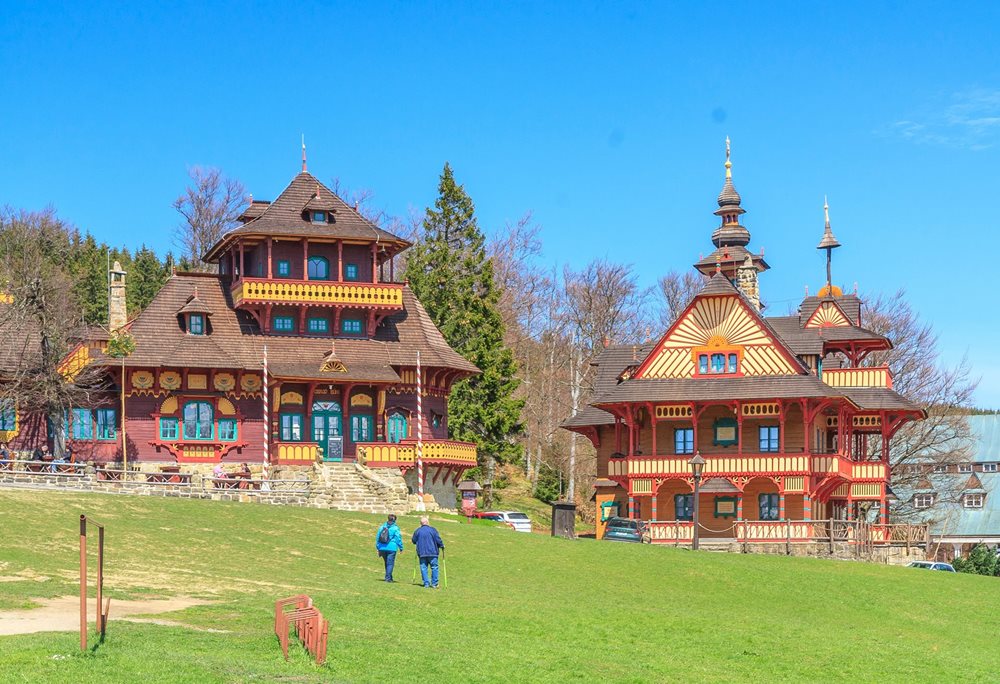 Jurkovič's buildings in Pustevny in Beskydy Mountains, Czech Republic