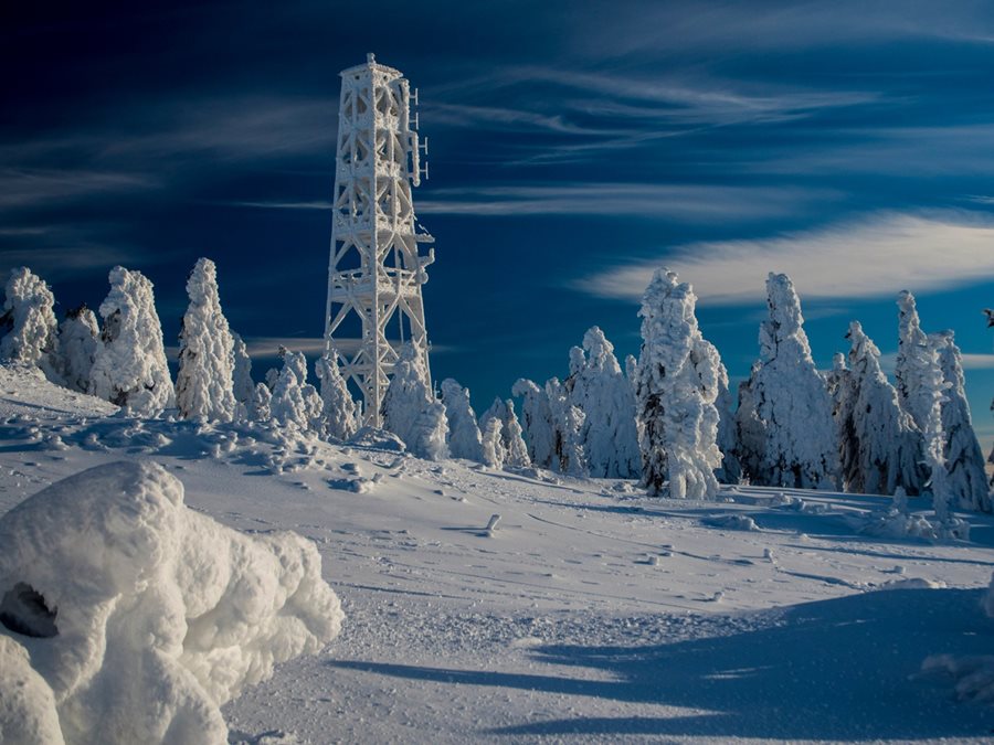 Ertsgebergte Klinovec winter