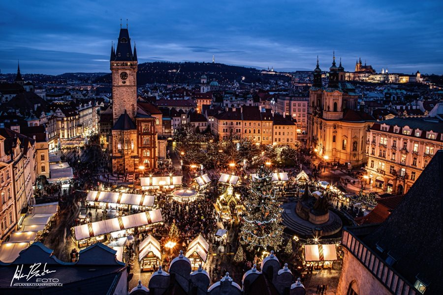 Kerst praag markt