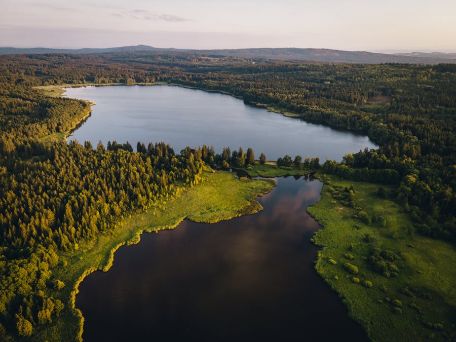 Padrťské vijvers in het Brdy natuurgebied ©Central Bohemia Tourist Board Natuur in Brdy natuurgebied
