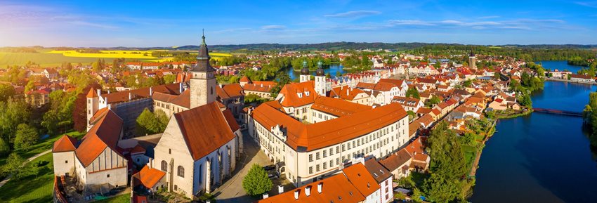 Czech historical town of Telč protected by UNESCO, Central Europe