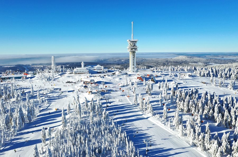 Klínovec bergtop winter