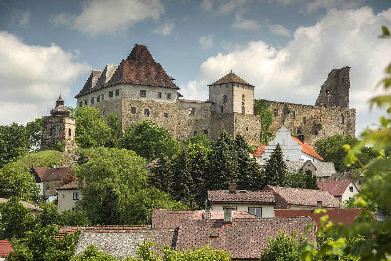 Het indrukwekkende kasteel in Lipnice nad Sázavou ©Vysočina Tourism Kasteel Lipnice nad Sázavou met 40 meter hoge Samson-toren in Vysočina, Tsjechië