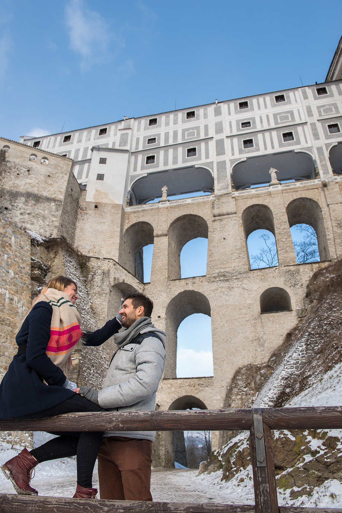 Kasteel Cesky Krumlov unesco clock bridge