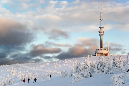 Jesenik Praded bergen winter skiën