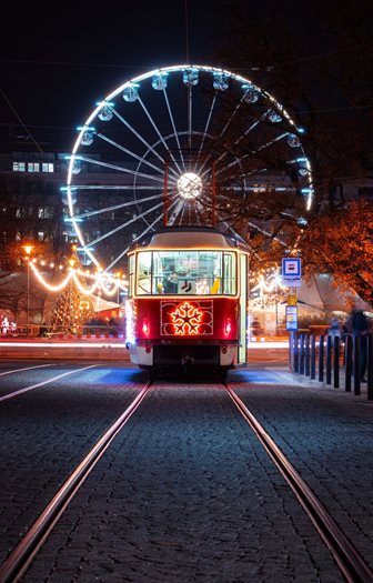 kersttram in Brno