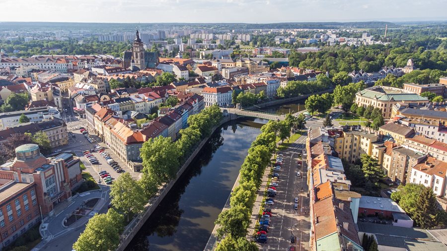 Stadsgezicht Hradec Kralove