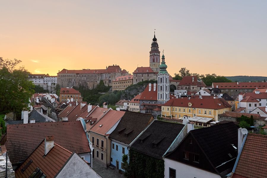 Uitzicht op het centrum van Český Krumlov ©Samara Rusko Uitzicht op het centrum van Český Krumlov