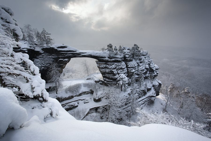Boheems Zwitserland in de winter ©Ústí region, Vaclav Sojka Boheems Zwitserland in de winter