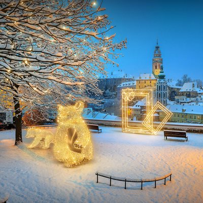 kerstinstallatie cesky krumlov