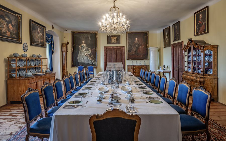 De eetzaal van het chateau ©Středočeský kraj