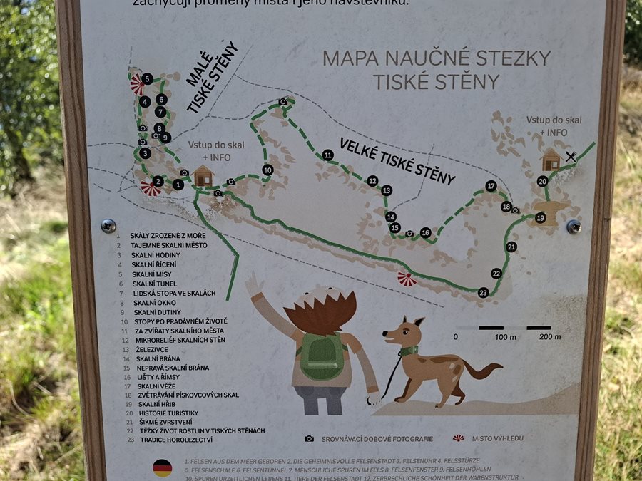 De kleine en grote wandeling door Tisá Wandelroute door Tisá