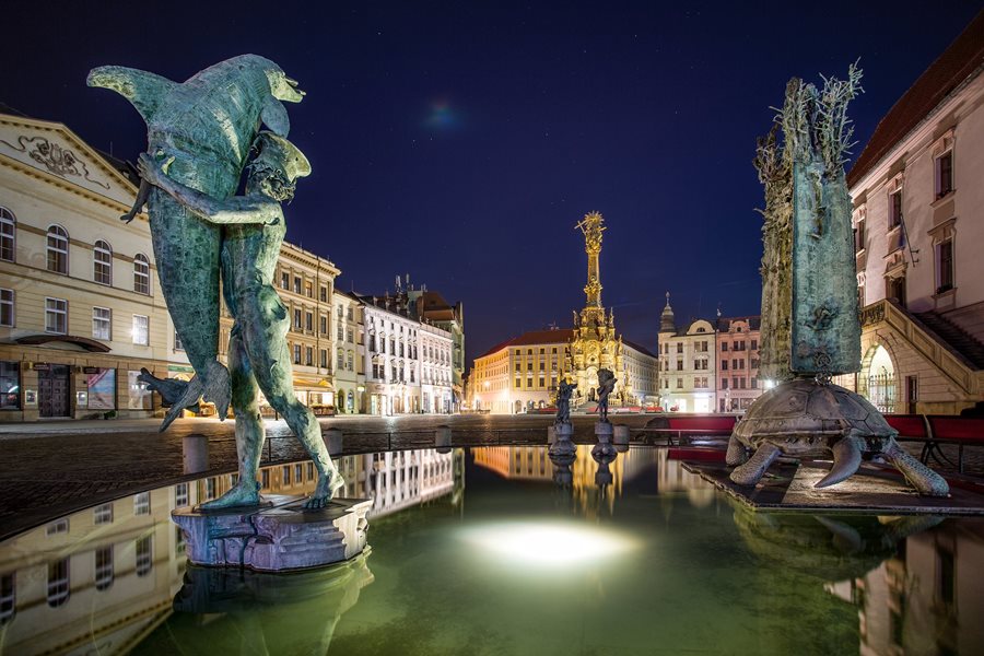 Arion fontein in Olomouc ©Jan Andreáš Fontein Olomouc Moravië stad