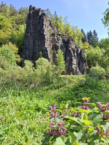 De Svato&#x161; rotsen in West-Bohemen