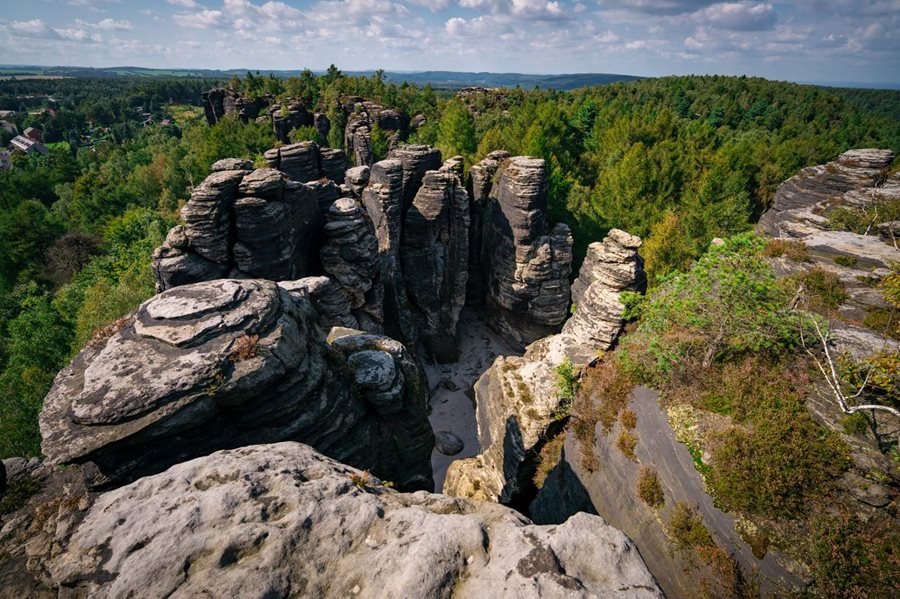 Tisa rotsen natuurgebied in Tsjechië