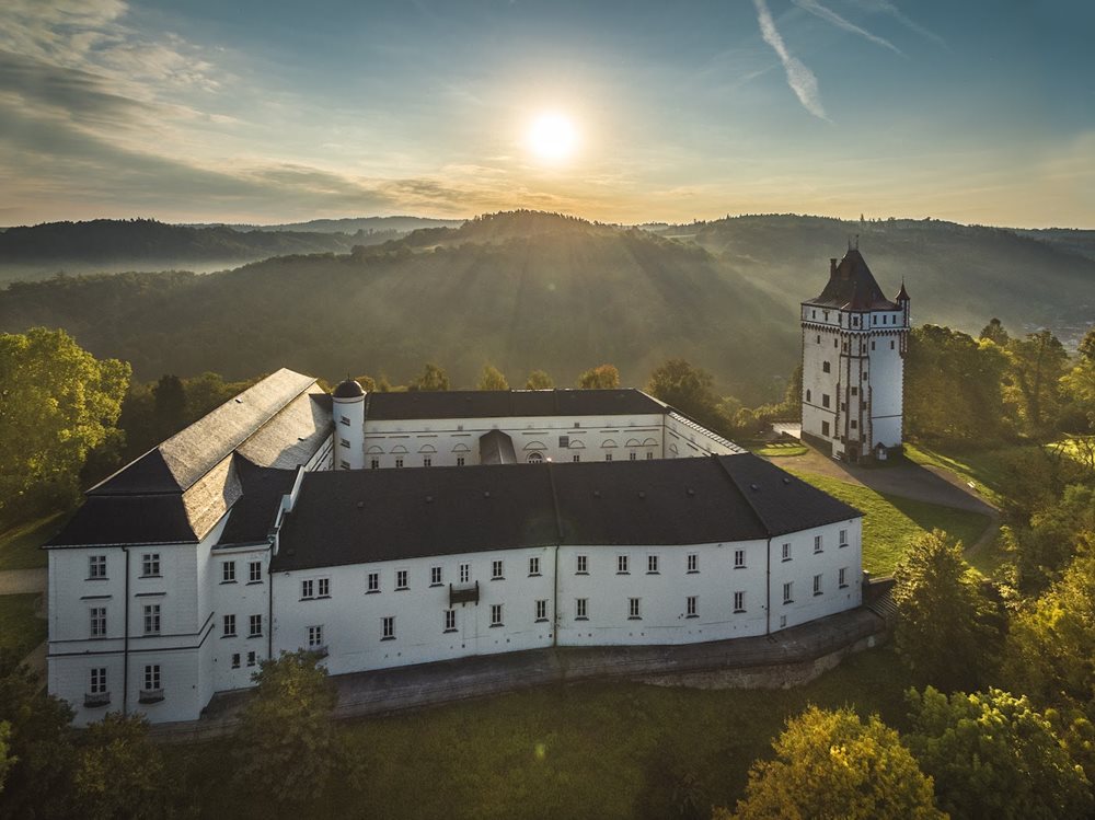 Hradec nad Moravicí white chateau, Czechia