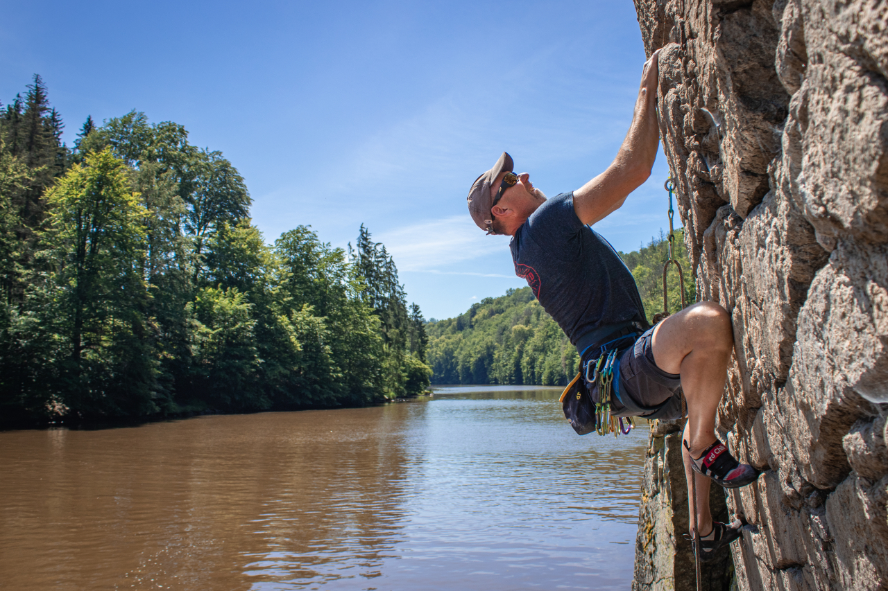 Via ferrata in Zuid-Bohemen langs de Moldau
